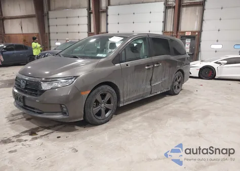 2021 Honda Odyssey Ex z USA, uszkodzony, nr VIN 5FNRL6H50MB044895